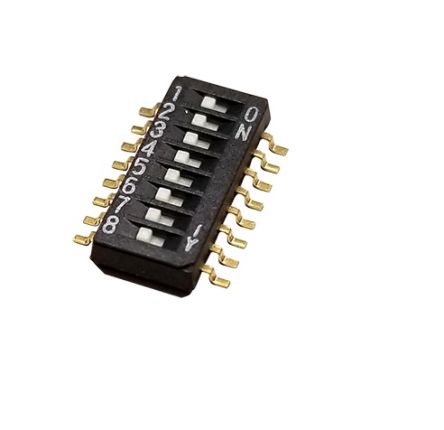 Nidec Components Surface Mount Slide Switch 8PST 100 mA Slide [CHS-08TB1]; 244-3470