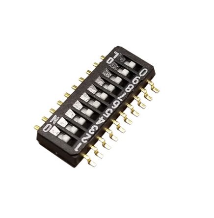 Nidec Components Surface Mount Slide Switch 10PST 100 mA Slide [CHS-10TB]; 244-3477