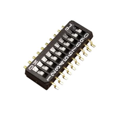 Nidec Components Surface Mount Slide Switch 10PST 100 mA Slide [CHS-10TB1]; 244-3480
