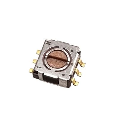 Nidec Components CS-32, 2 Position SP2T Rotary Selector Switch, 0.5 VA, Gull Wing [CS-4-22YTB]; 244-3611