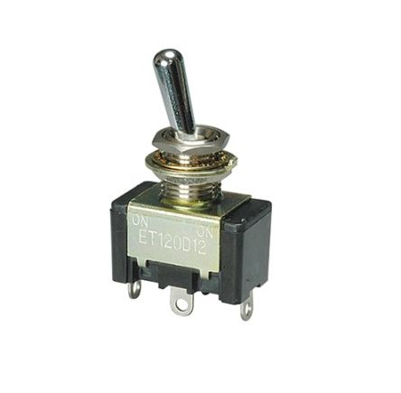 Nidec Components Toggle Switch, PCB Mount, On-Off, SPDT, Solder Terminal [ET115A12-Z]; 244-3690