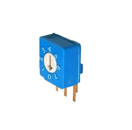 Nidec Components S-8, 8 Position, BCD Rotary Switch, 100 mA, Pin [S-8031]; 244-4185