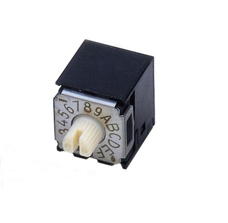 Nidec Components SA-7000, 16 Position, BCH Rotary Switch, 100 mA, Gull Wing [SA-7171TB]; 244-4220