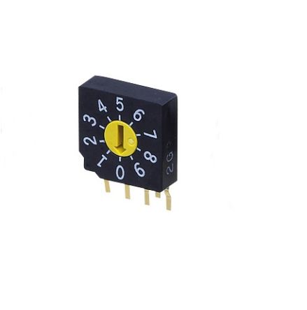 Nidec Components SC-1000, 16 Position, BCH Rotary Switch, 100 mA, Pin [SC-1011W]; 244-4230