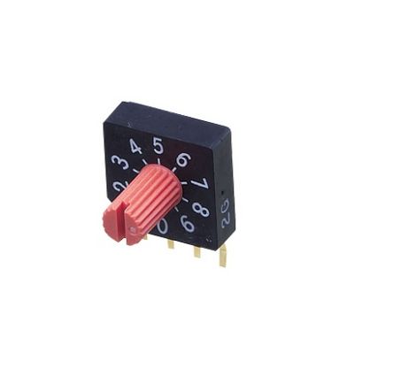 Nidec Components SC-1000, 16 Position, BCH Rotary Switch, 100 mA, Pin [SC-1110W]; 244-4236