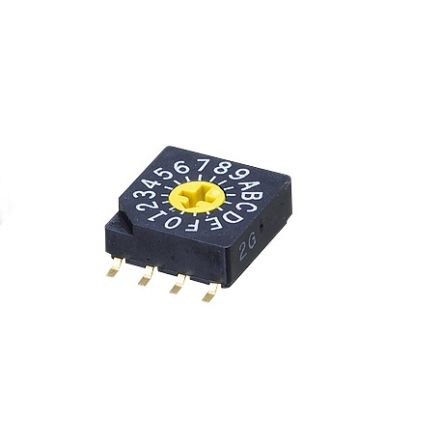 Nidec Components SC-1000, 16 Position, BCH Rotary Switch, 100 mA, Gull Wing [SC-1230TB]; 244-4242