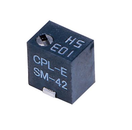 SMD Trimmer Potentiometer 0.25W Top Adjust Nidec Components [SM-42TW102]; 244-4301
