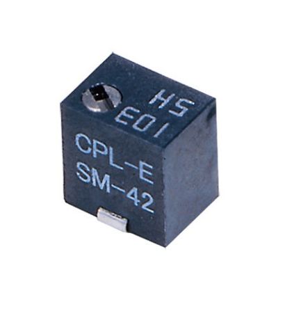 SMD Trimmer Potentiometer 0.25W Top Adjust Nidec Components [SM-42TW104]; 244-4305