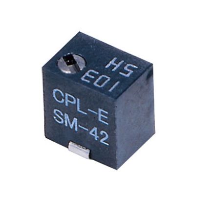 SMD Trimmer Potentiometer 0.25W Top Adjust Nidec Components [SM-42TW202]; 244-4308