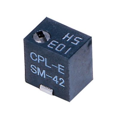 SMD Trimmer Potentiometer 0.25W Top Adjust Nidec Components [SM-42TW203]; 244-4311