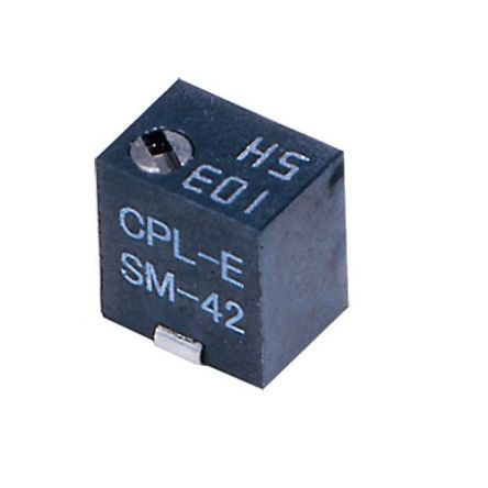SMD Trimmer Potentiometer 0.25W Top Adjust Nidec Components [SM-42TW501]; 244-4312