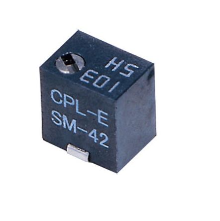 SMD Trimmer Potentiometer 0.25W Top Adjust Nidec Components [SM-42TW502]; 244-4314