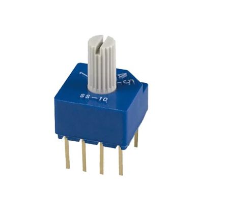 Nidec Components SS-10, 5 Position SP5T Rotary Selector Switch, 100 mA, Pin [SS-10-15SP-LE]; 244-4326