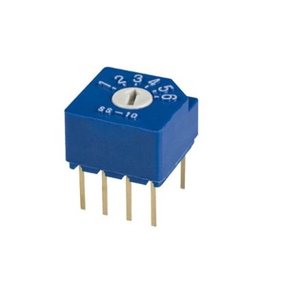 Nidec Components SS-10, 6 Position Rotary Selector Switch, 100 mA, Pin [SS-10-16NP-E]; 244-4328