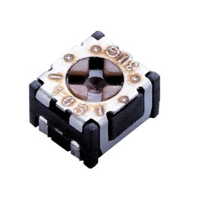 SMD Trimmer Potentiometer 0.1W Top Adjust Nidec Components [ST-2TA102]; 244-4338