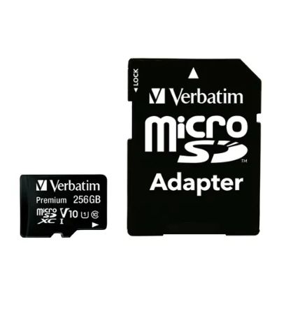 Verbatim 256 GB MicroSDXC Micro SD Card, Class 10 [44087]; 244-4564