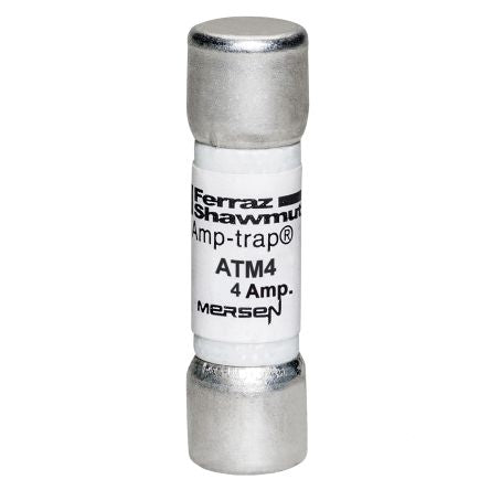 Mersen 4A F GMG Cartridge Fuse, 10 x 38mm [ATM4]; 244-8521