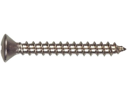 RS PRO Zinc Plated Steel Oval Head Self Tapping Screw, N°#12 x 1 1/2in Long [0]; 245-1417