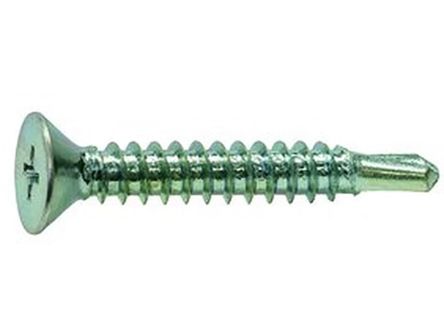 RS PRO Zinc Plated Steel Self Drilling Screw #10 x 3in Long [0]; 245-3136