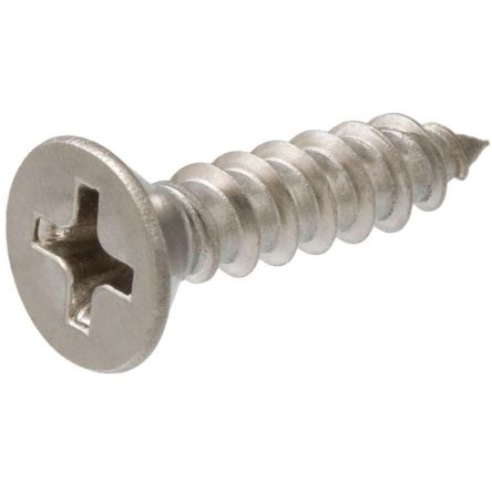 RS PRO Phillips Flat Steel Wood Screw, Zinc Plated, #10 Thread, 3in Length [0]; 245-5415