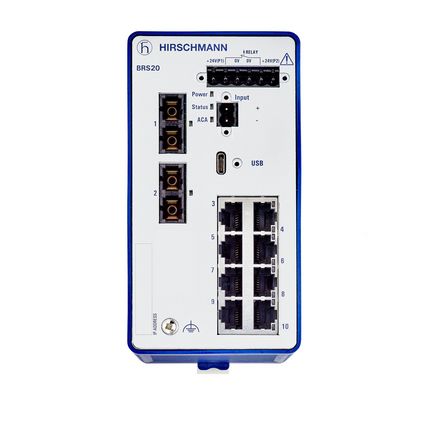 Hirschmann Managed Switch 10 Port Ethernet Switch [BRS20-1000S2S2-TTCY99HHSESXX.X.XX]; 245-6872