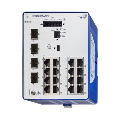Hirschmann Managed Switch 20 Port Ethernet Switch [BRS20-2000ZZZZ-STCY99HHSESXX.X.XX]; 245-6875