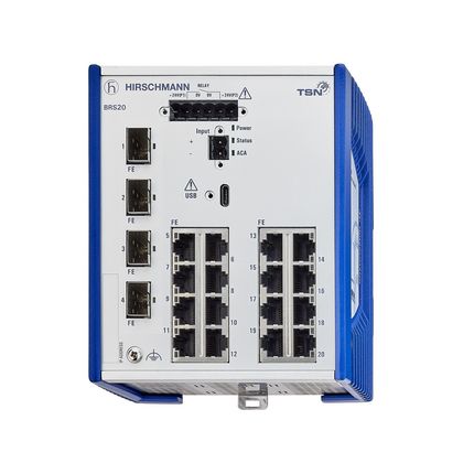 Hirschmann Managed Switch 20 Port Ethernet Switch [BRS20-2000ZZZZ-TTDY99HHSESXX.X.XX]; 245-6876