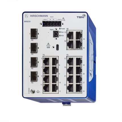 Hirschmann Managed Switch 24 Port Ethernet Switch [BRS20-2400ZZZZ-STCY99HHSESXX.X.XX]; 245-6877