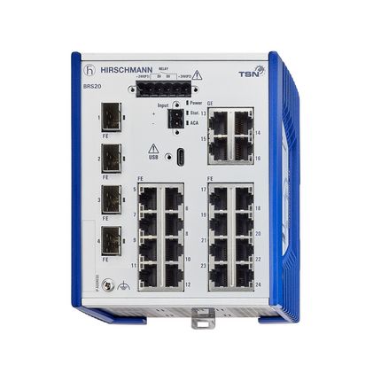 Hirschmann Managed Switch 24 Port Ethernet Switch [BRS20-2400ZZZZ-TTDY99HHSESXX.X.XX]; 245-6878