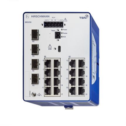 Hirschmann Managed Switch 20 Port Ethernet Switch [BRS30-1604OOOO-STCY99HHSESXX.X.XX]; 245-6881