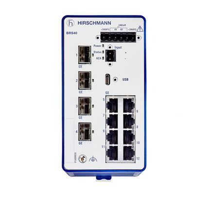 Hirschmann Managed Switch 12 Port Ethernet Switch [BRS40-0012OOOO-STCY99HHSESXX.X.XX]; 245-6890