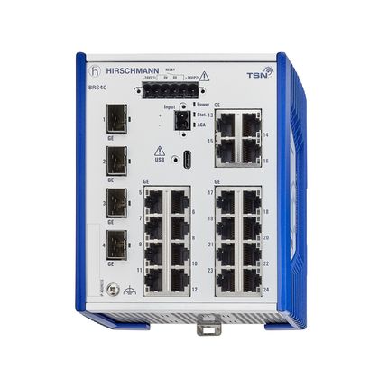 Hirschmann Managed Switch 24 Port Ethernet Switch [BRS40-0024OOOO-TTDY99HHSESXX.X.XX]; 245-6898