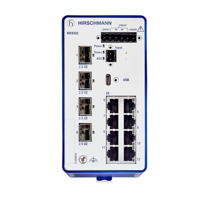 Hirschmann Managed Switch 12 Port Ethernet Switch [BRS50-00122Q2Q-STCY99HHSESXX.X.XX]; 245-6904