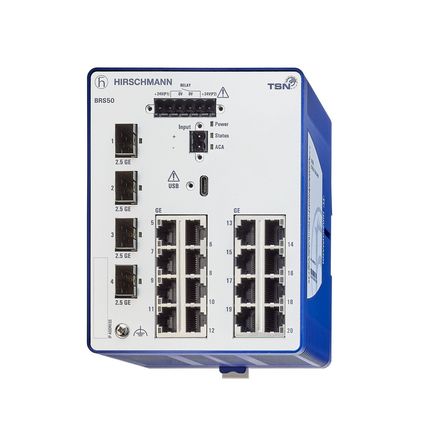 Hirschmann Managed Switch 20 Port Ethernet Switch [BRS50-00202Q2Q-STCY99HHSESXX.X.XX]; 245-6906