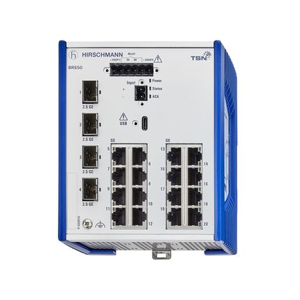 Hirschmann Managed Switch 20 Port Ethernet Switch [BRS50-00202Q2Q-TTDY99HHSESXX.X.XX]; 245-6907