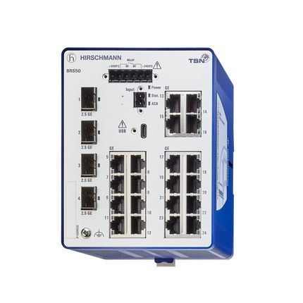 Hirschmann Managed Switch 24 Port Ethernet Switch [BRS50-00242Q2Q-STCY99HHSESXX.X.XX]; 245-6908