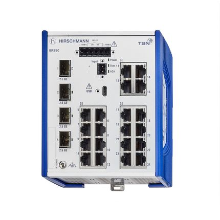 Hirschmann Managed Switch 24 Port Ethernet Switch [BRS50-00242Q2Q-TTDY99HHSESXX.X.XX]; 245-6909