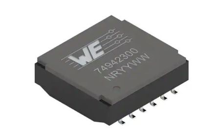 Wurth Elektronik Surface Mount Telecom Transformer 1:1 Turns Ratio, 450μH Prim. Inductance [74942301]; 245-8582