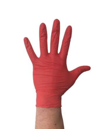 RS PRO Red Powder-Free Nitrile Disposable Gloves, Size S, 100 per Pack [G1121]; 245-8976