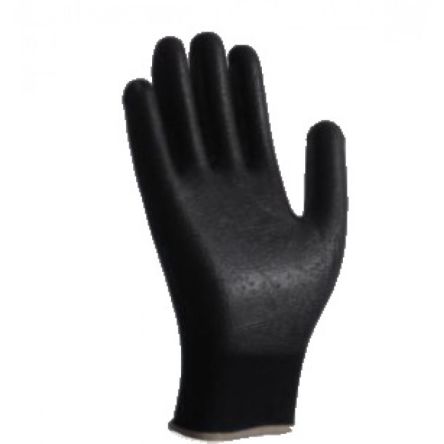 RS PRO Black Polyester General Purpose Gloves, Size 8, Medium, Polyurethane Coating [G791-08]; 246-0859
