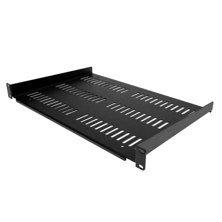 StarTech.com Black Shelf, 1U, 25kg Load, 483mm x 483mm [SHELF-1U-12-FIXED-V]; 246-3389