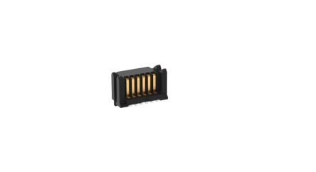 ERNI MicroStac Series Vertical Surface PCB Header, 6 Contact(s), 0.8 mm Pitch, 1 Row(s), Shrouded [114711 / 114711-E]; 246-4114