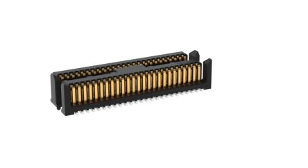 ERNI MicroStac Series Vertical Surface PCB Header, 50 Contact(s), 0.8 mm Pitch, 2 Row(s), Shrouded [114713 / 114713-E]; 246-4118