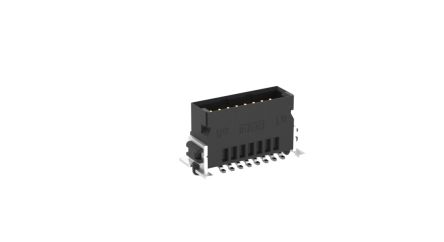 ERNI SMC Series Vertical Surface PCB Header, 16 Contact(s), 1.27 mm Pitch, 2 Row(s), Shrouded [254536 / 254536-E]; 246-4206