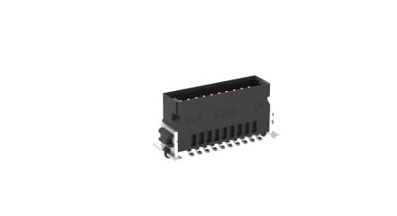 ERNI SMC Series Vertical Surface PCB Header, 20 Contact(s), 1.27 mm Pitch, 2 Row(s), Shrouded [254537 / 254537-E]; 246-4208