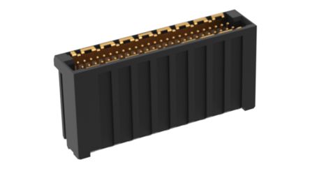 ERNI MicroSpeed Series Right Angle Surface PCB Header, 50 Contact(s), 1 mm Pitch, 2 Row(s), Shrouded [354187 / 354187-E]; 246-4268