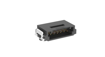 ERNI MiniBridge Series Right Angle Surface PCB Header, 6 Contact(s), 1.27 mm Pitch, 1 Row(s), Shrouded [474810 / 474810-E]; 246-4301