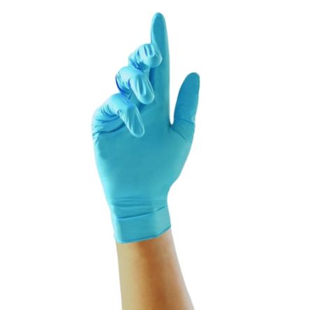 Unigloves Blue Powder-Free Nitrile Disposable Gloves, Size L, 100 per Pack [G933-L]; 246-7856