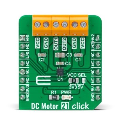 MikroElektronika DC Motor 21 Click DC Motor Driver for A3910 for MikroBUS [MIKROE-4877]; 247-1032