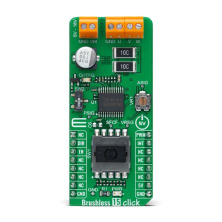 MikroElektronika Brushless 15 Click BLDC Motor for TB9061AFNG for MikroBUS [MIKROE-4885]; 247-1035